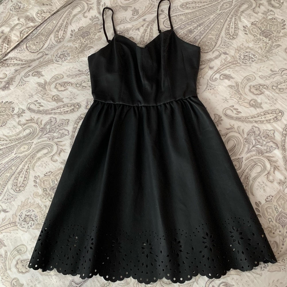 F21 Black Leather Mini Dress